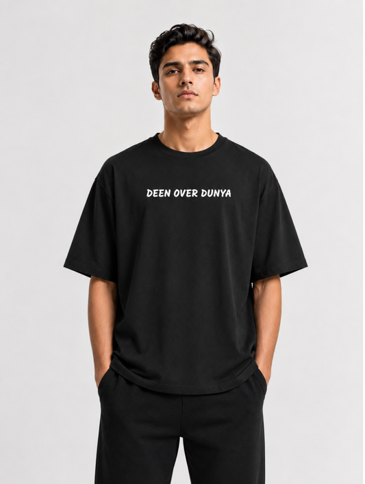 Deen Over Dunya Unisex Oversized Classic T-Shirt 240 GSM