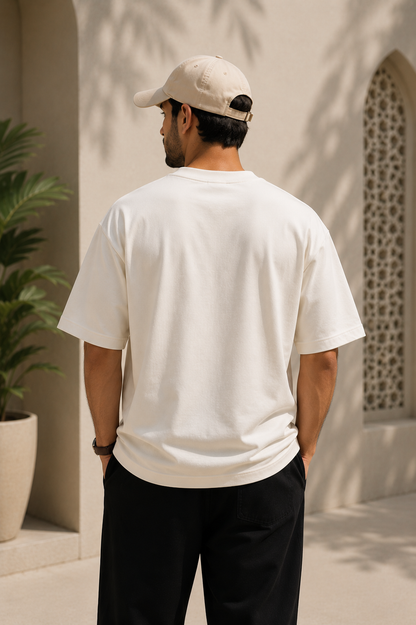Tawakul Oversized Classic Off-White T-Shirt