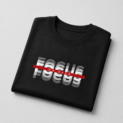 FOCUS Unisex Oversized Classic BLACK T-Shirt 24 GSM