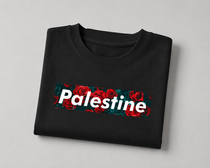 Palestine Unisex Oversized Classic Black T-Shirt 240 GSM