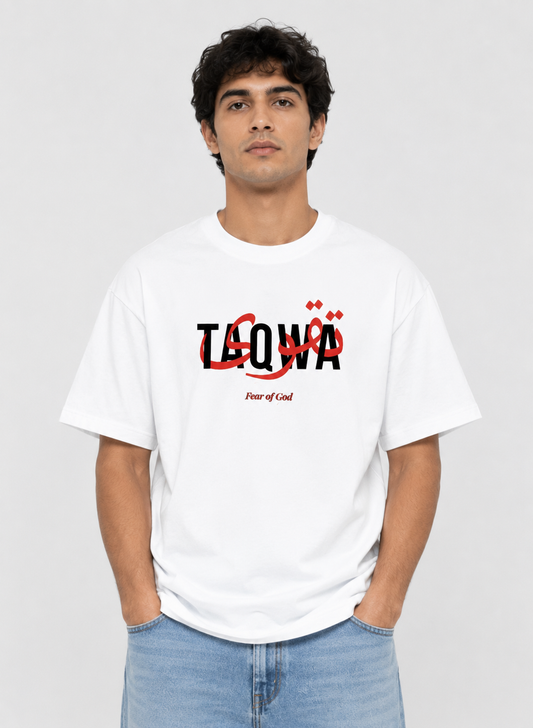TAQWA Oversized Classic White T-Shirt 240 GSM