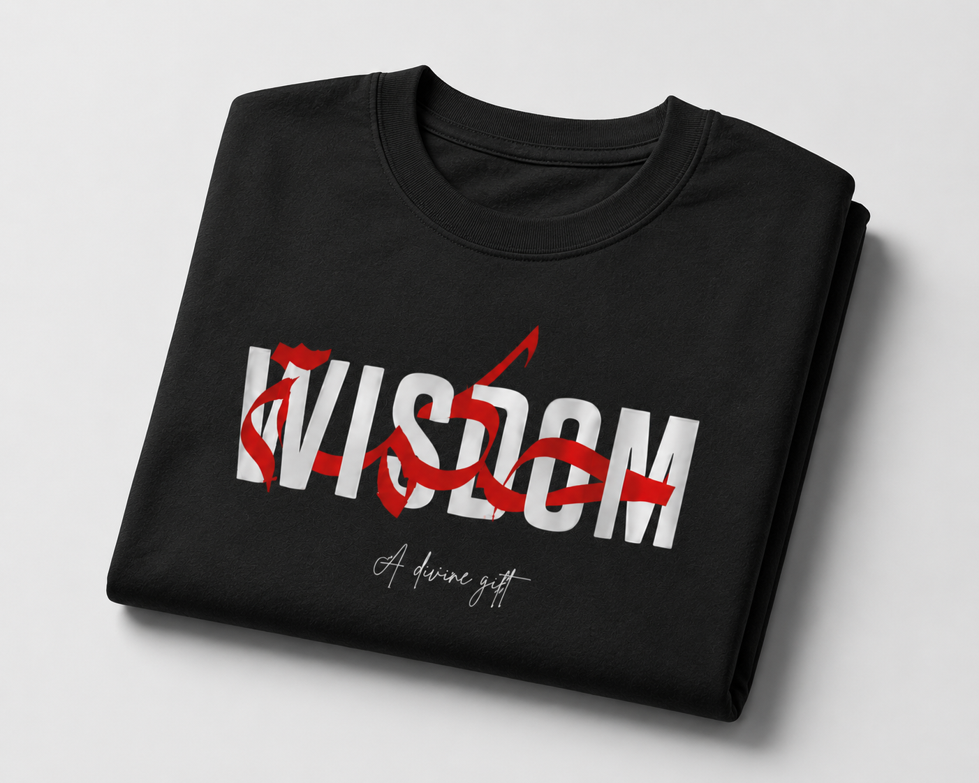 WISDOM Oversized Classic Black T-Shirt 240 GSM