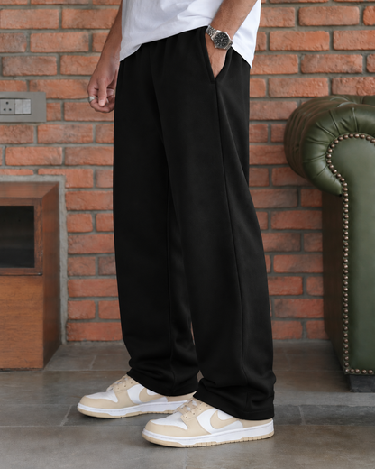 Relaxed Fit Sweatpants - Black