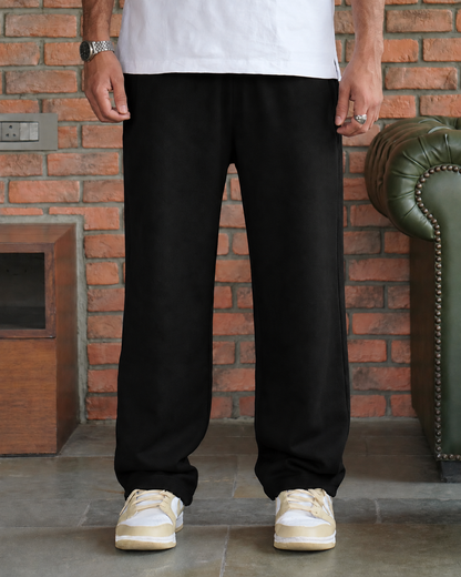 Relaxed Fit Sweatpants - Black