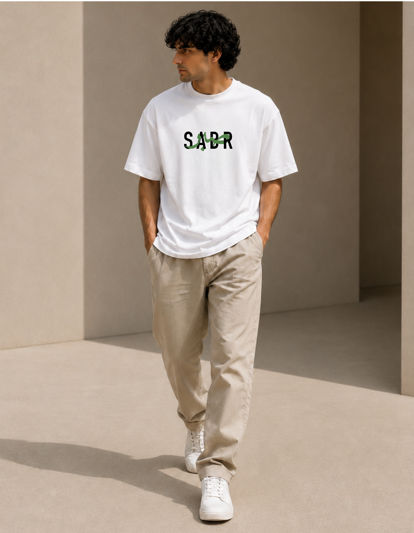 SABR Oversized Classic White T-Shirt
