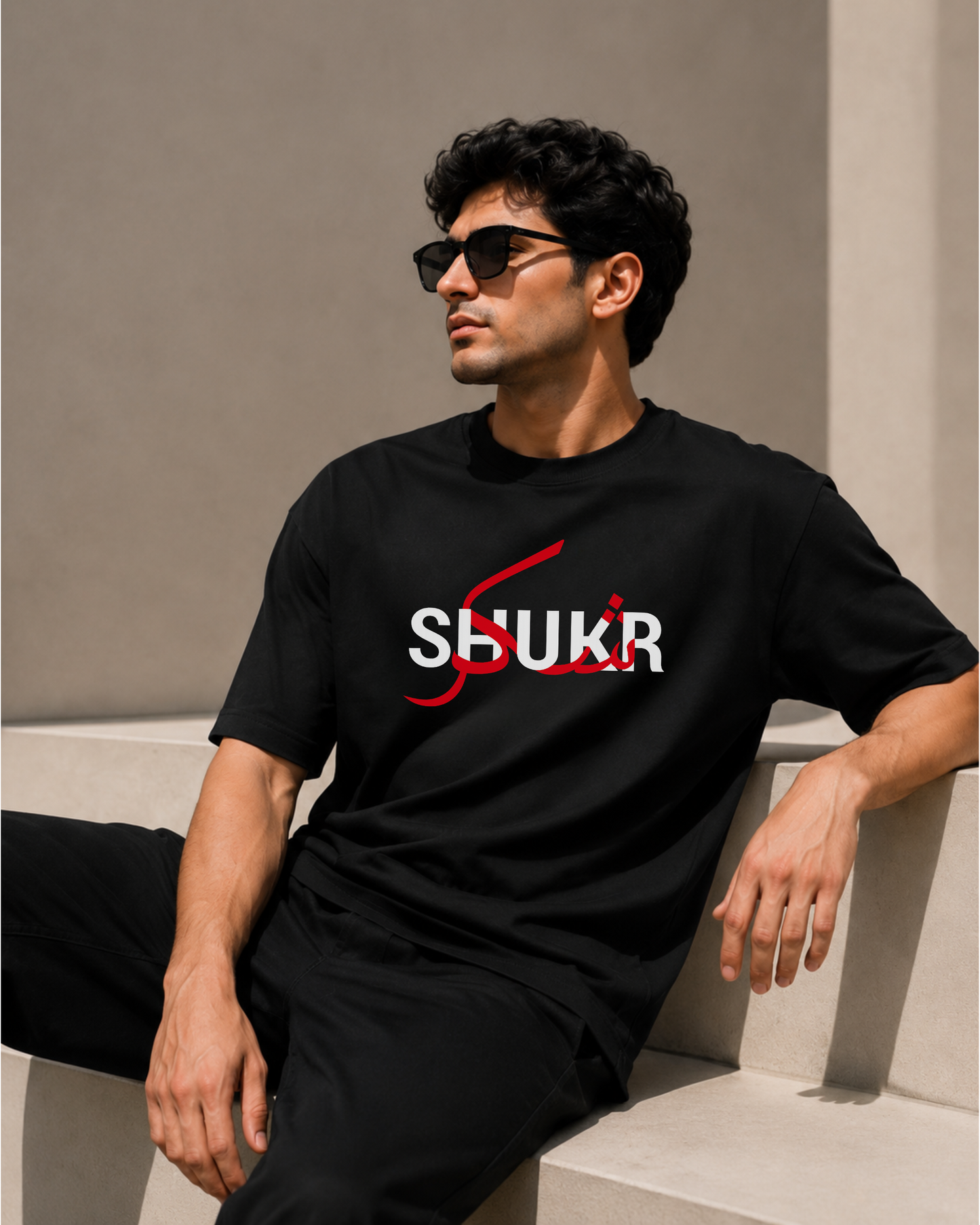 SHUKR Oversized Classic Black T-Shirt